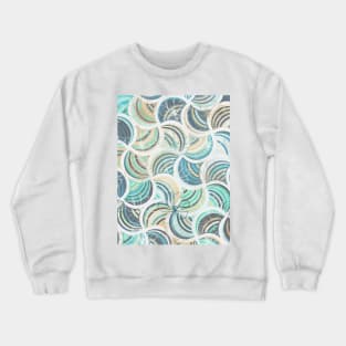 Turquoise Marble Pattern Designs Crewneck Sweatshirt